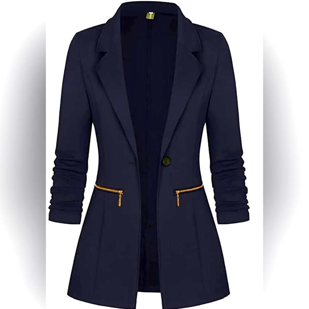 Never wore it. Lost weight. Navy Blue